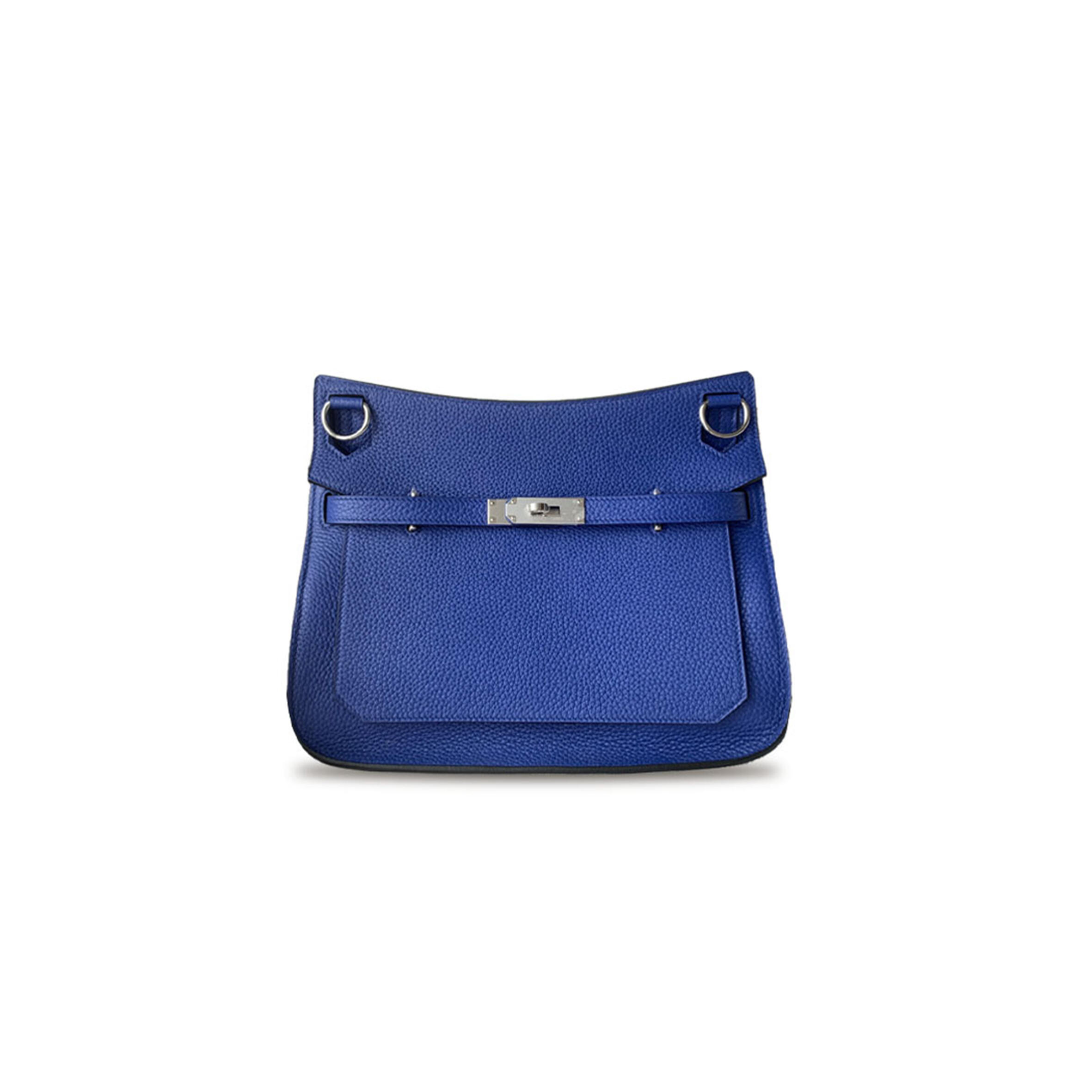 HERMÈS MASTER JYPSIERE 28 BAG IN TOGO OUTREMER LEATHER BLUE (28*22*12cm)